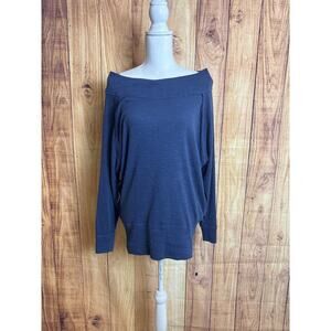 We The Free Oversized Dolman Lightweight Knit Sweater Top Dusty Blue Size S